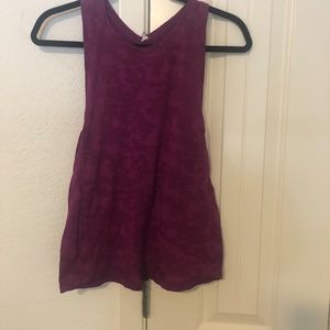 Lululemon Purple/Pink Camo Racerback Tank Sz 4
